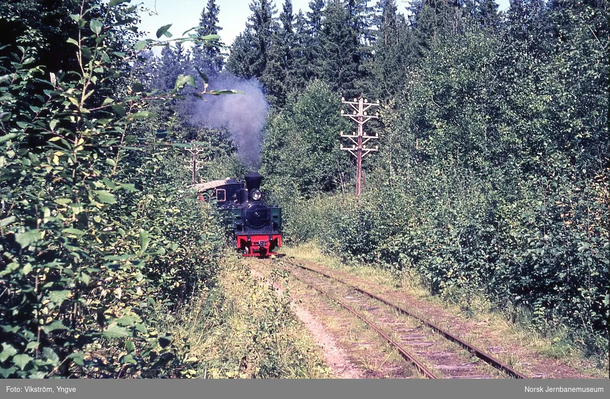 Damplokomotiv XXIXa nr 6 HØLAND i Sætrabakken på museumsbanen Urskog-Hølandsbanen