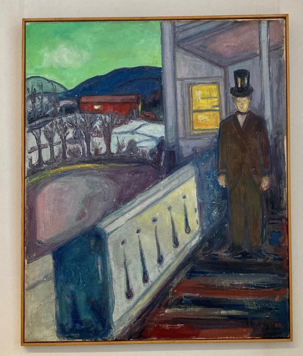 Innrammet oljemaleri.