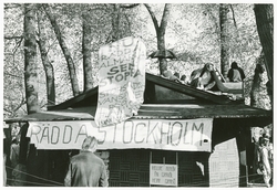 Almarna, almstriden i Kungsträdgården, Stockholm, 12-13 maj 