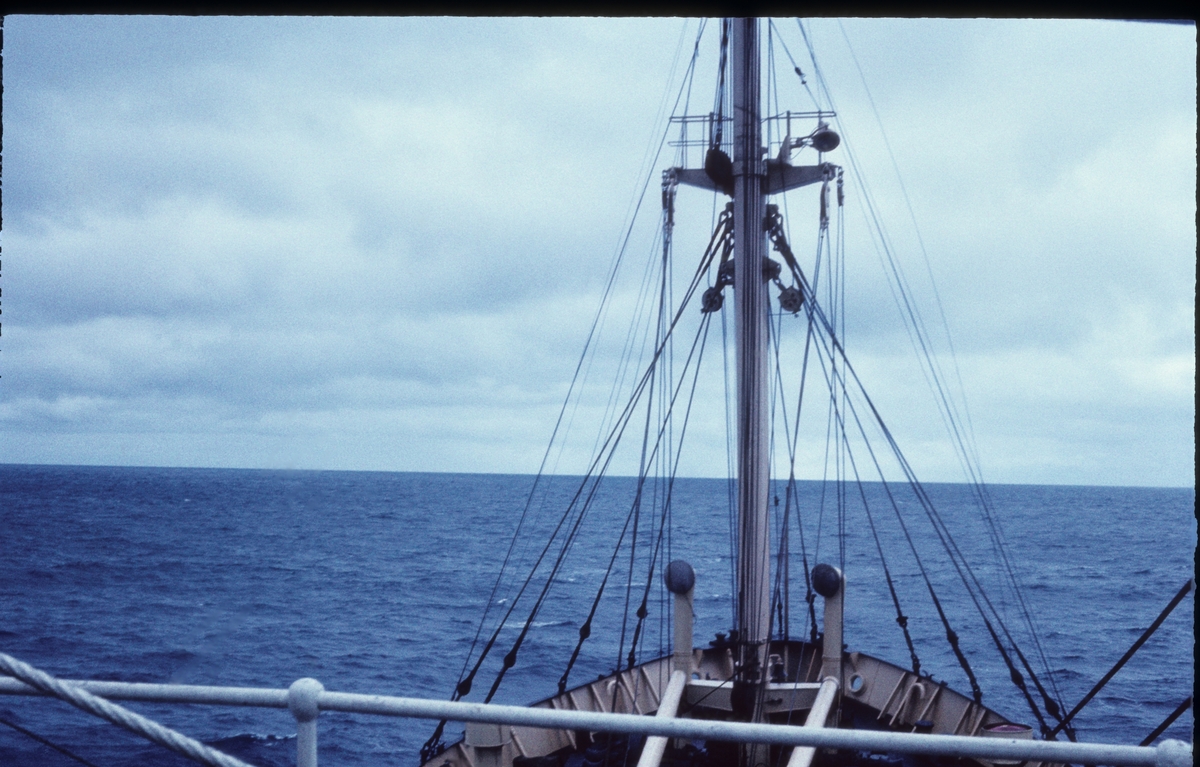 Familien Wendt reiser ned med Jacob Kjøde høsten 1961 etter ett år på Svalbard. Dette var siste båt det året. Her ankommer de kai på fastlandet.