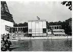 Sveriges paviljong på Parisutställningen 1937
Paviljongens fasad mot Seine