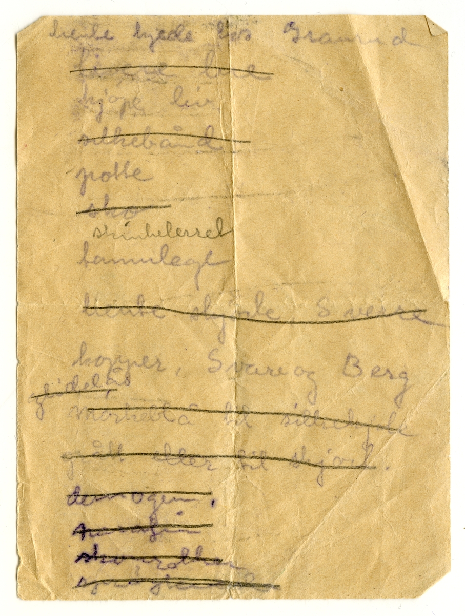 Rasjoneringskort og kvitteringer.