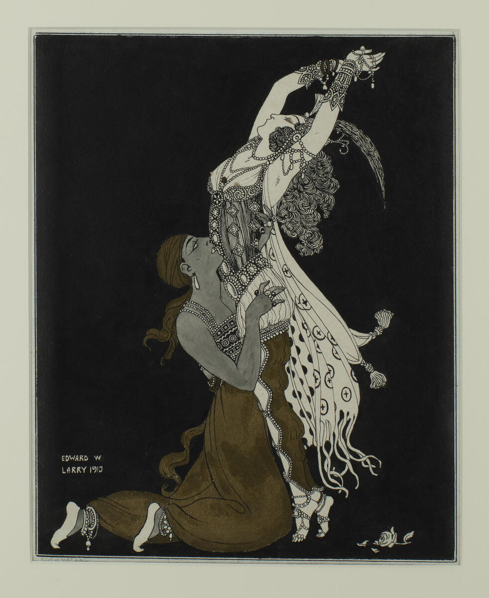 Rollporträtt av Vaslav Nijinsky och Tamara Karsavina i "Scheherazade" [Rollporträtt]