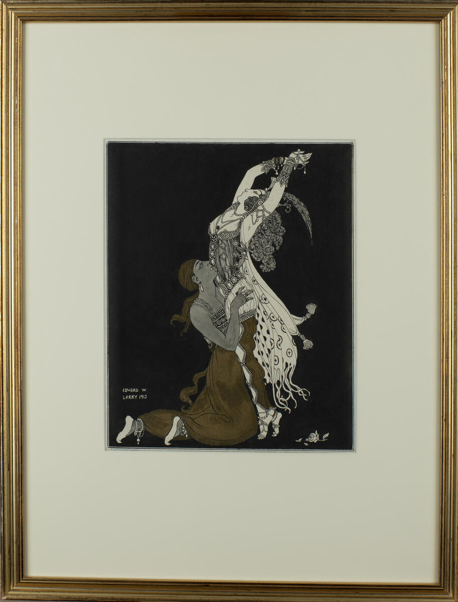 Rollporträtt av Vaslav Nijinsky och Tamara Karsavina i "Scheherazade" [Rollporträtt]