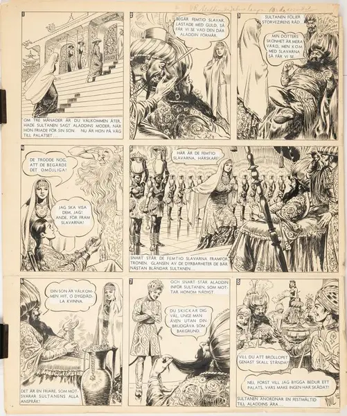 Tusen och en natt: Aladdin och den underbara lampan [Akvarel