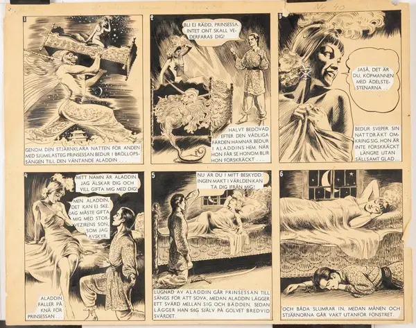 Tusen och en natt: Aladdin och den underbara lampan [Akvarel