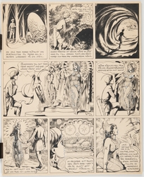 Tusen och en natt: Prins Ahmed och fén Peribanu [Akvarell]