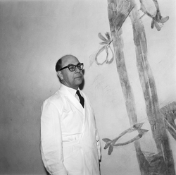 Zoofysiologiska institutionen, Ragnar Sandbergs dekor i hall