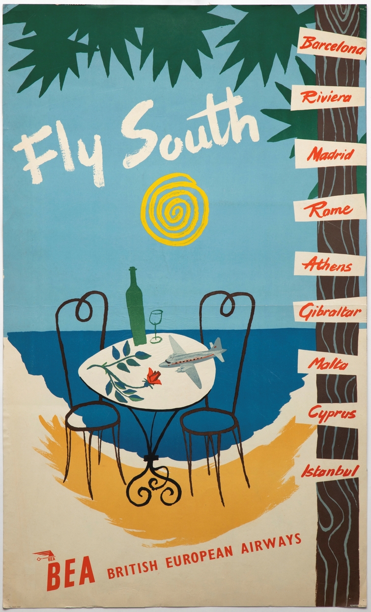 Fly South / BEA [Reklameplakat]