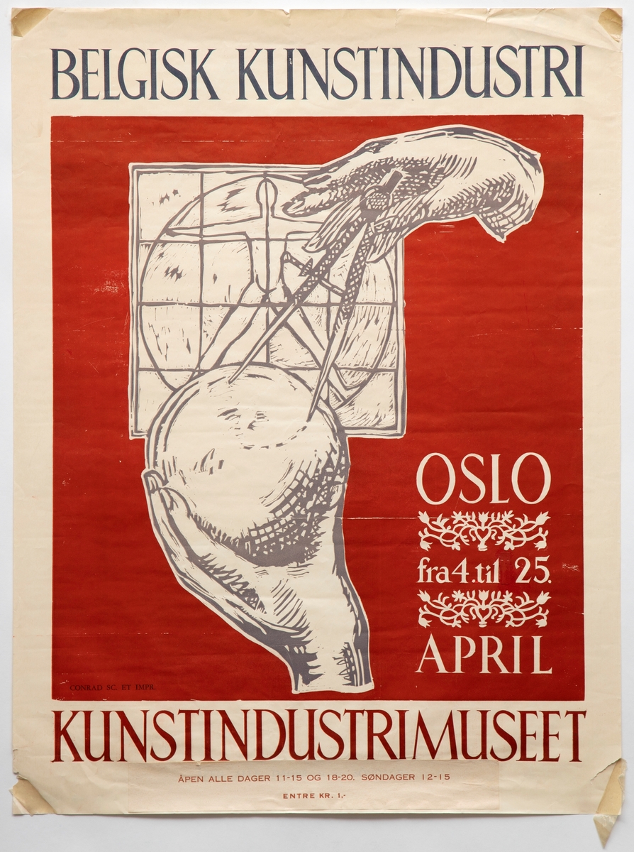 Belgisk Kunstindustri Oslo [Utstillingsplakat]