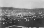 Sundsvalls stadsbrand 1888. Panorama som visar förödelsen tre dagar efter branden den 28/6 1888.