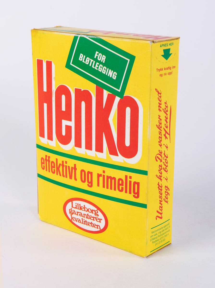 Persilprodukter og annet vaskemiddel. 
se også MBI.01139, MBI.01183. 

Består av:
6 pakker vaskemiddel
2 flasker vaskemiddel
1 pakke fotbad