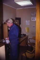 Forestia Kvam: Arbeid, Tørkepasser Ivar Nyheim tar prøve av 