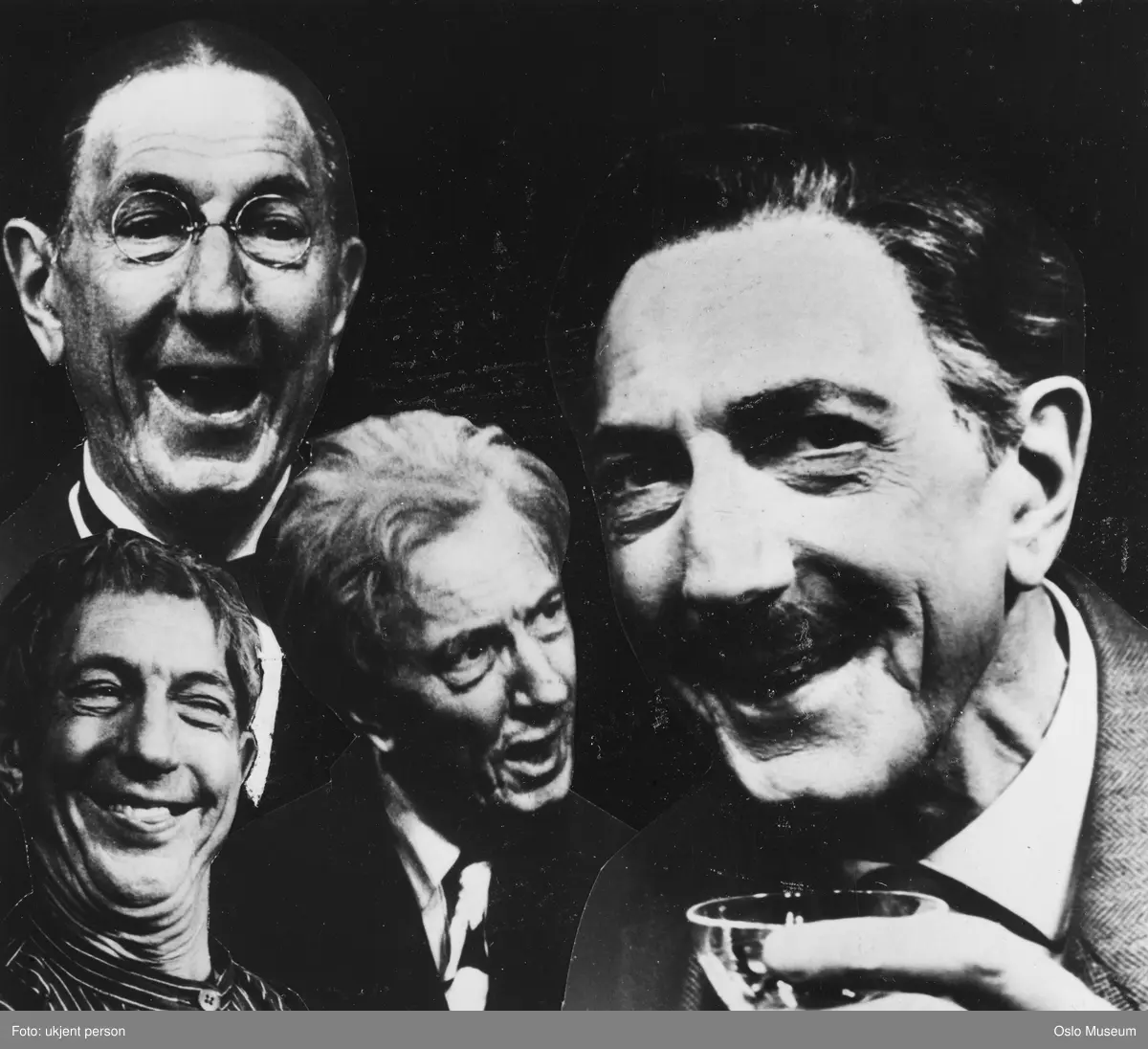 montasje, portretter, mann, skuespiller, rollebilder