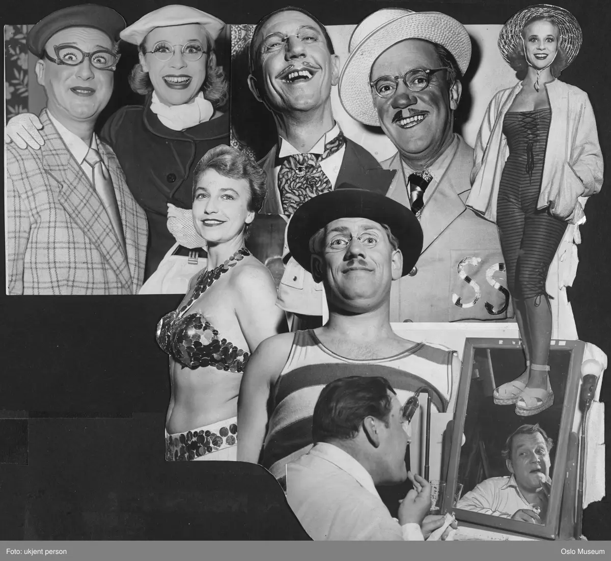 montasje, portretter, kvinner, menn, skuespillere, rollebilder