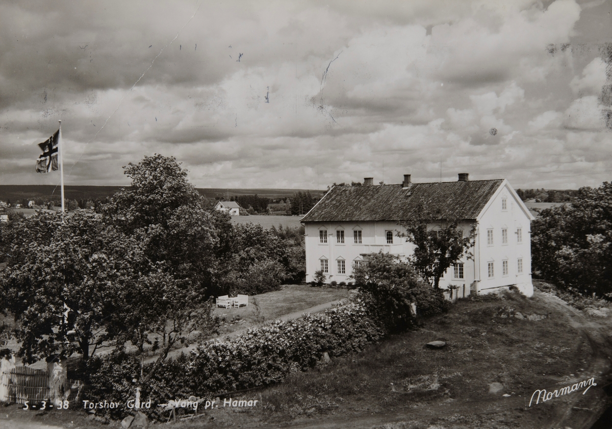 Postkort, Vang, gården Torshov, hovedbygningen