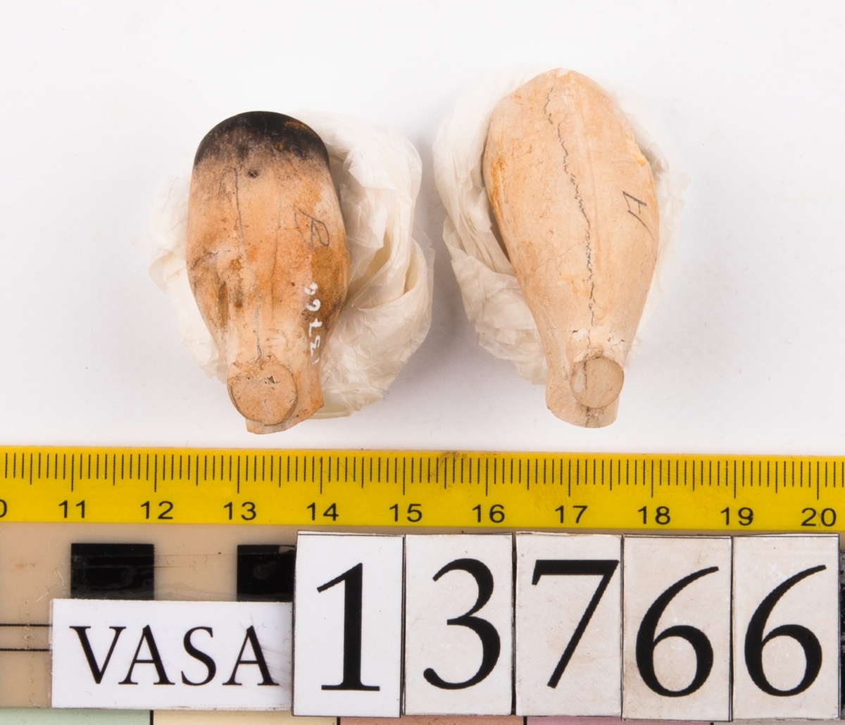 Två huvud till kritpipor.