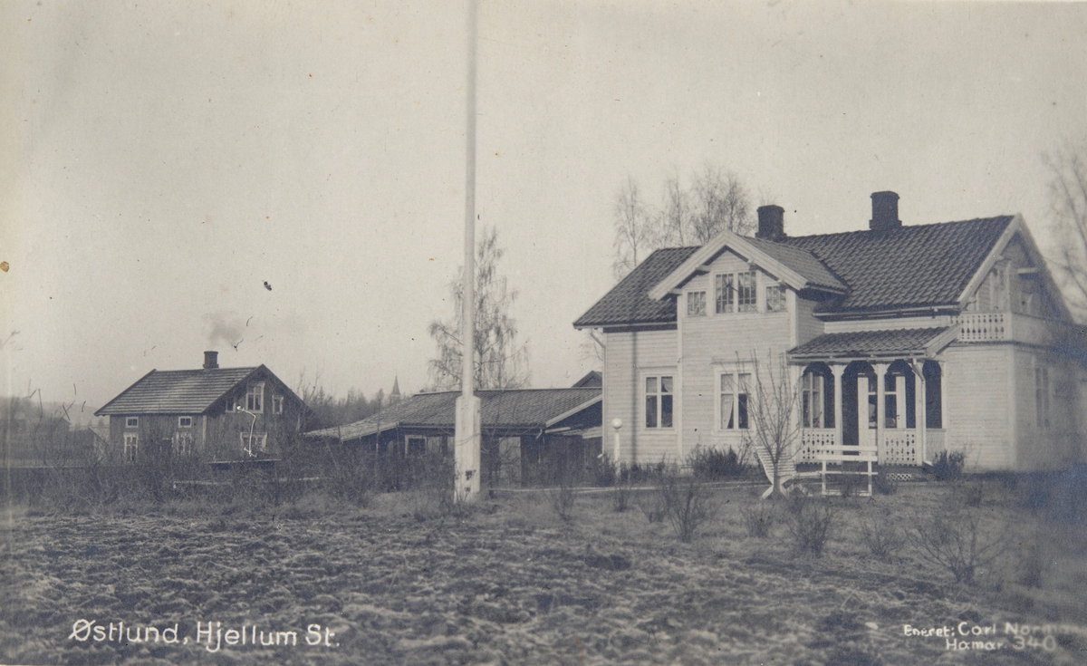 Postkort, Hamar, Hjellum, Østlund,