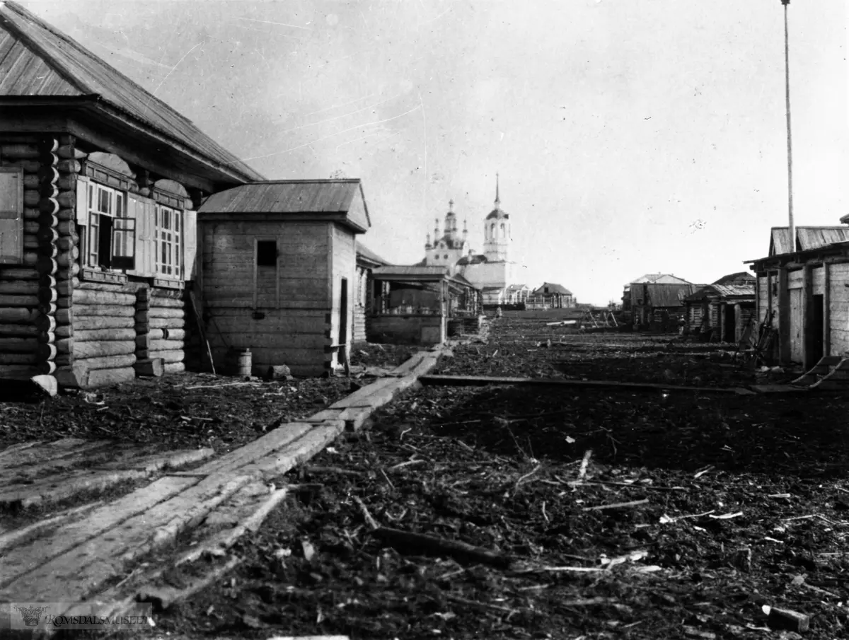 Fra Jonas Lied samlingen., "Street at Monastir on the Tunguska"