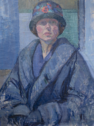 Uten tittel: Selvportrett [Oljemaleri]