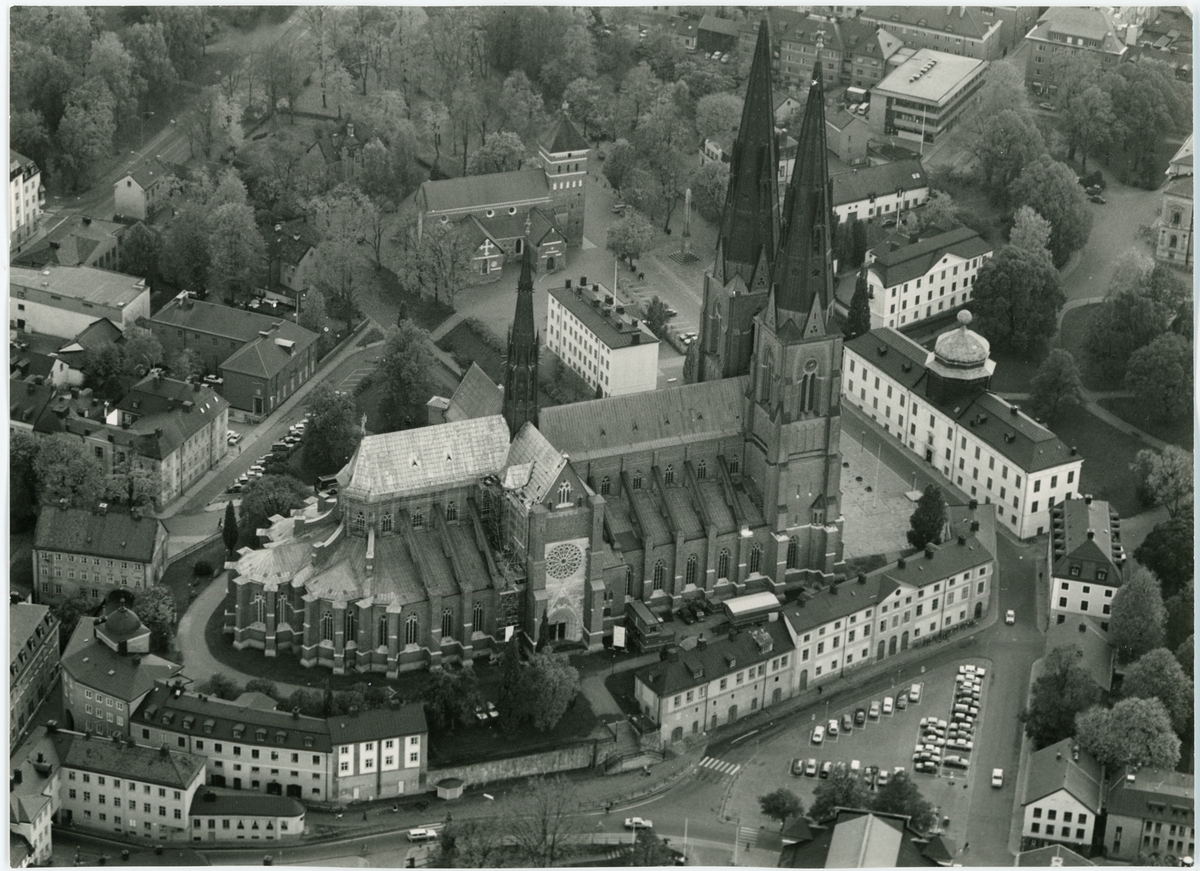 Vy över Uppsala stad 1986