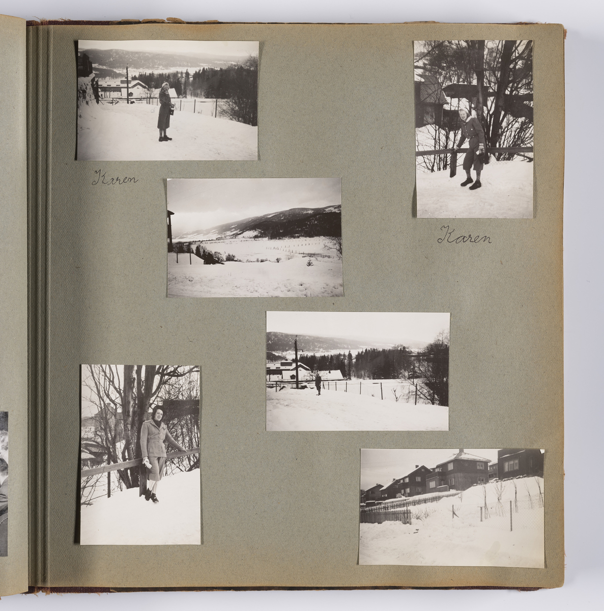 Diverse familiebilder og selvportretter til Synnøve Brændshøi tatt mellom 1938 og 1944. Albumet inneholder feriebilder fra Vrengen (Vestlandet), Vrengen bru, Tjøme, Ormelet pensjonat, Hurdalsjøen, Hamar, Lillehammer, Oslo, Trandum, Vigelandsparken.

Albumet inneholder bilder av Kronprins Olav på Trandum tatt i 1938. 

Julebilder og nyttårsaften bilder fra 1942/43.  