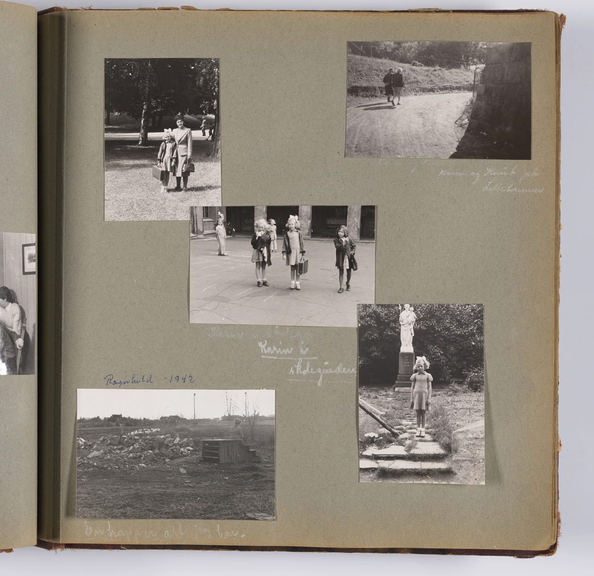 Diverse familiebilder og selvportretter til Synnøve Brændshøi tatt mellom 1938 og 1944. Albumet inneholder feriebilder fra Vrengen (Vestlandet), Vrengen bru, Tjøme, Ormelet pensjonat, Hurdalsjøen, Hamar, Lillehammer, Oslo, Trandum, Vigelandsparken.

Albumet inneholder bilder av Kronprins Olav på Trandum tatt i 1938. 

Julebilder og nyttårsaften bilder fra 1942/43.  