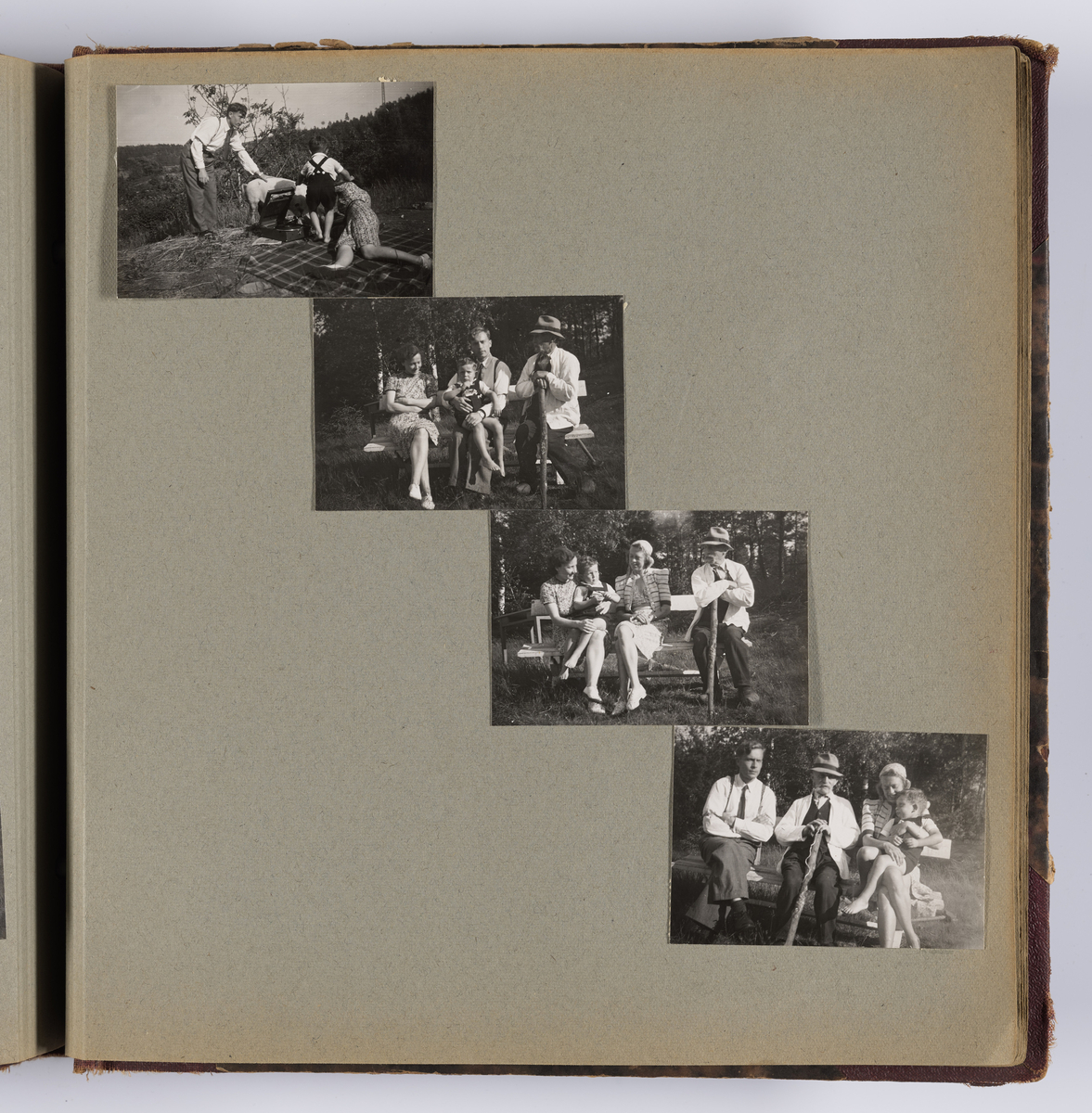 Diverse familiebilder og selvportretter til Synnøve Brændshøi tatt mellom 1938 og 1944. Albumet inneholder feriebilder fra Vrengen (Vestlandet), Vrengen bru, Tjøme, Ormelet pensjonat, Hurdalsjøen, Hamar, Lillehammer, Oslo, Trandum, Vigelandsparken.

Albumet inneholder bilder av Kronprins Olav på Trandum tatt i 1938. 

Julebilder og nyttårsaften bilder fra 1942/43.  