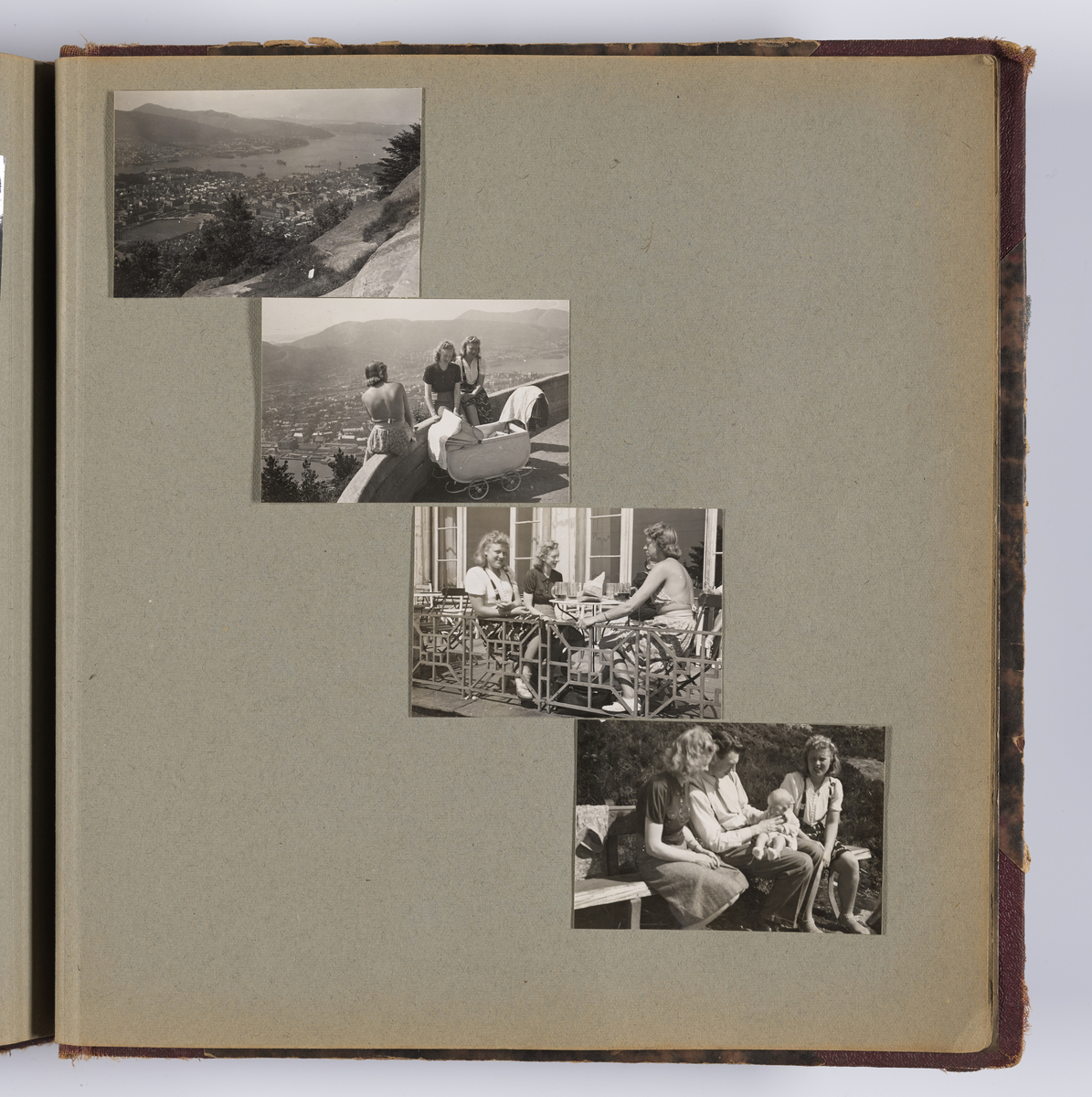Diverse familiebilder og selvportretter til Synnøve Brændshøi tatt mellom 1938 og 1944. Albumet inneholder feriebilder fra Vrengen (Vestlandet), Vrengen bru, Tjøme, Ormelet pensjonat, Hurdalsjøen, Hamar, Lillehammer, Oslo, Trandum, Vigelandsparken.

Albumet inneholder bilder av Kronprins Olav på Trandum tatt i 1938. 

Julebilder og nyttårsaften bilder fra 1942/43.  