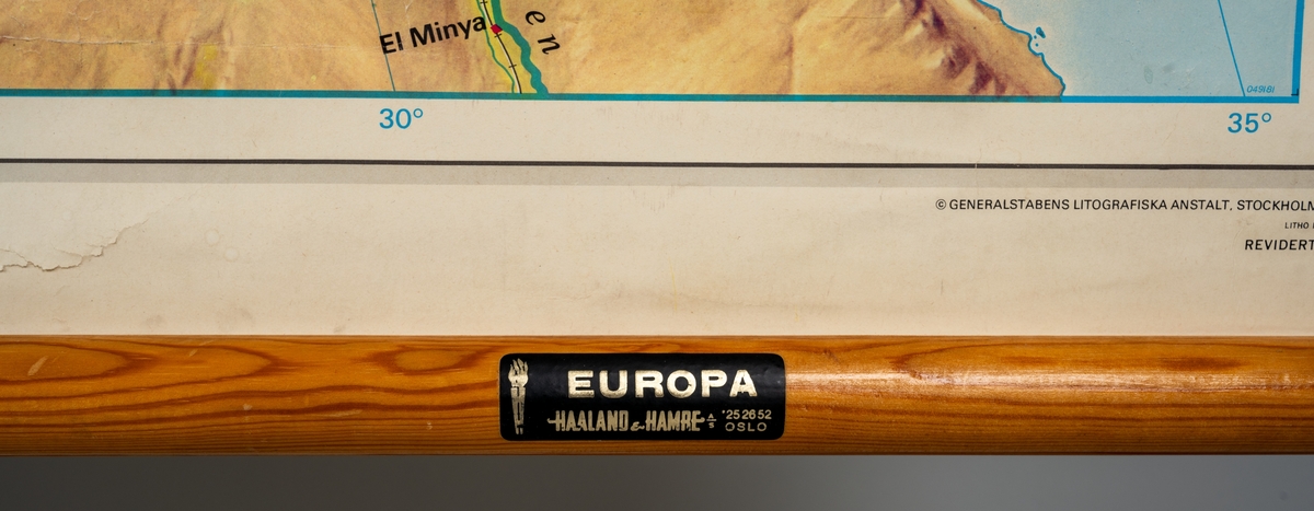 Topografisk kart over Europa