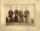 Gruppbild med fyra okända militärer.