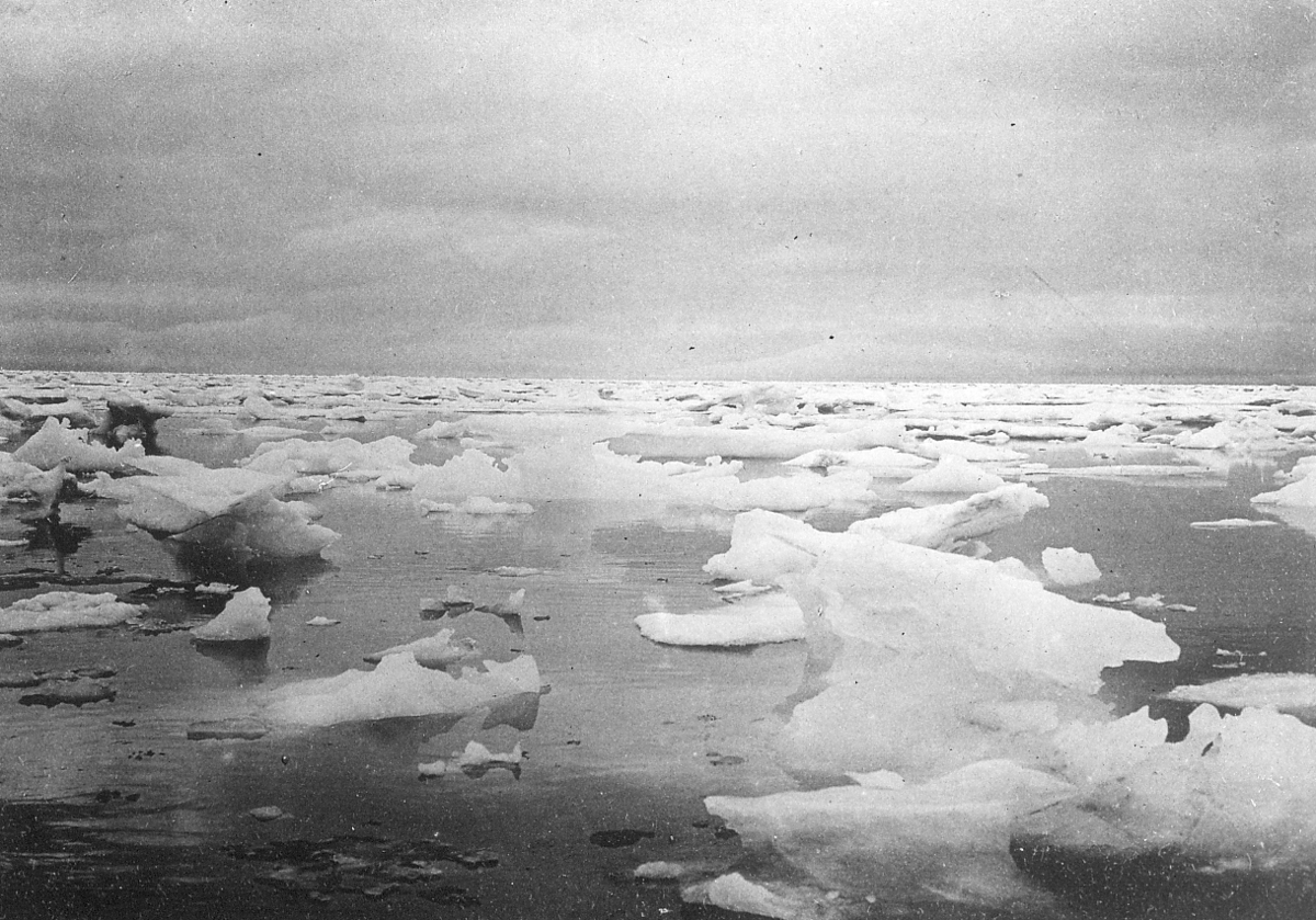 Bildet fra Theodor Lerners ekspedisjon. Han var en tysk journalist og polarfarer. Foretok mange reiser til Svalbard og Bjørnøya i årene fra 1896. Overvintret på Bohemanneset i Isfjorden sammen med Hjalmar Johansen (1907–08). Lerner er særlig kjent for sine anneksjoner av land på Bjørnøya 1898–99. Kjent under tilnavnet Tåkefyrsten. Bildet kommer fra Historisches Museum i Frankfurt am Mein.