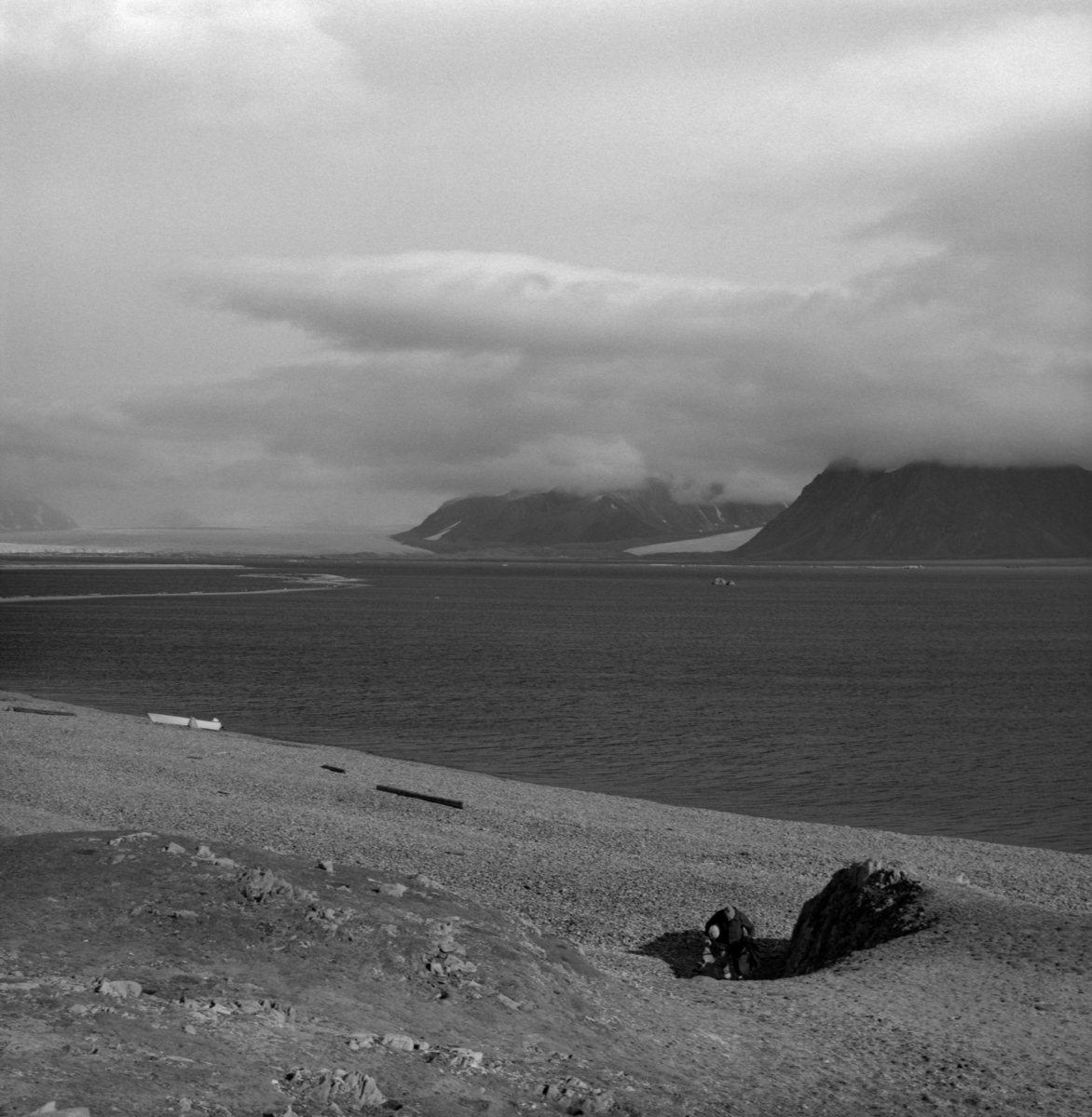 Utsikt fra den store Dunøya mot Gulichsenfjellet.