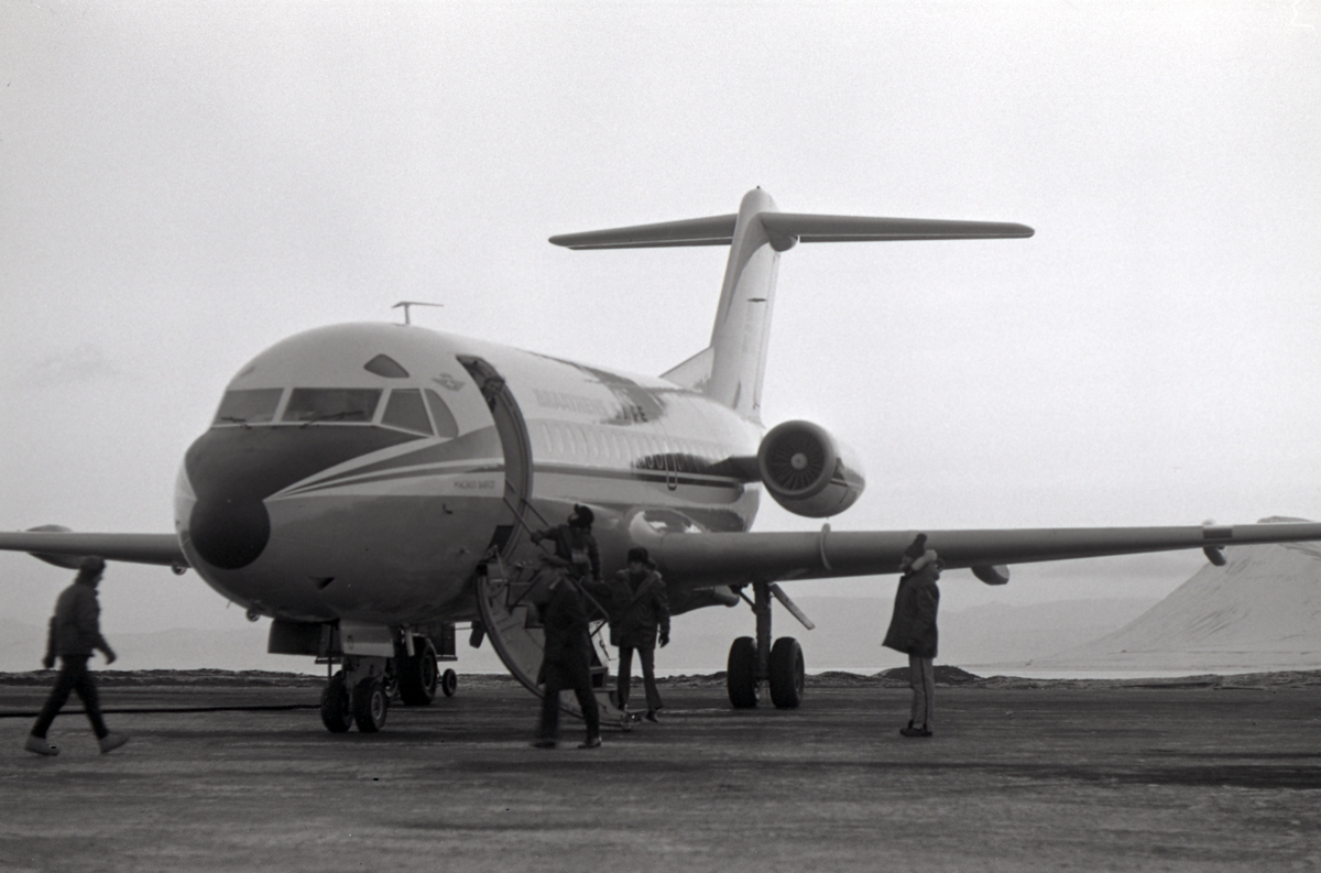 Flyet på flyplassen.