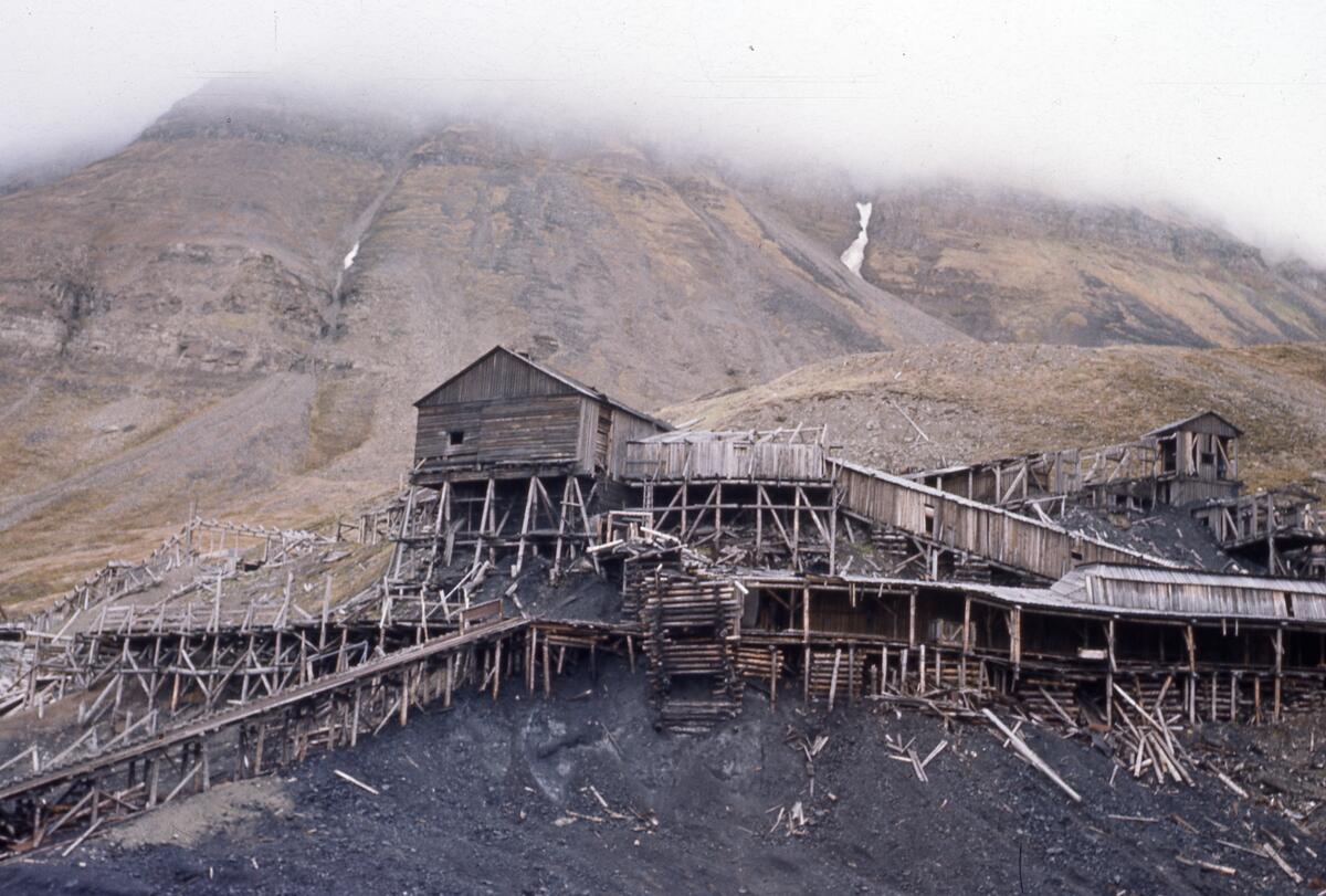 Daganlegget i Grumantbyen cirka 1963-1970.