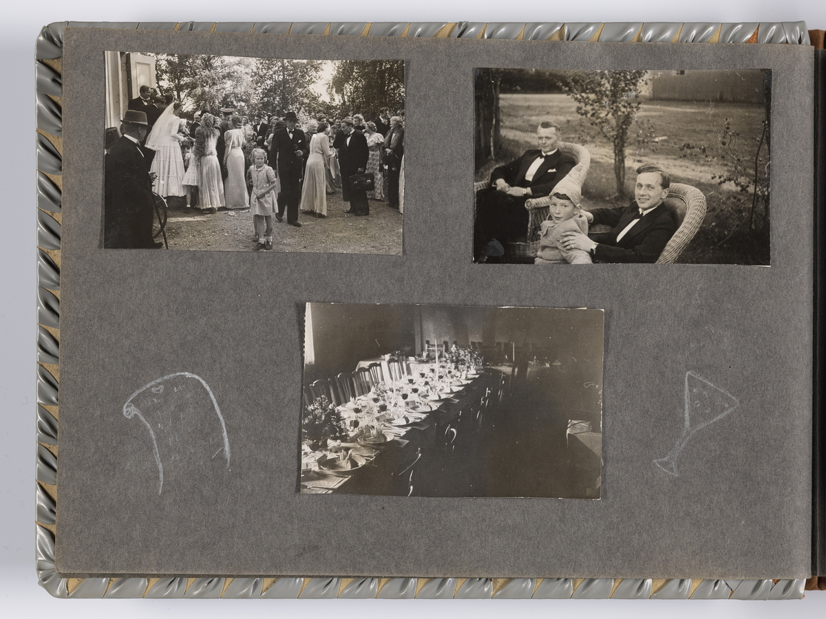 Albumet inneholder bryllupsbilder til Synnøve Brænsdhøi tatt 22.06.1946 og diverse familiebilder. 

Albumet inneholder bilder fra Hovind kirke og bryllupsreise til Danmark: bl.a. Fårevejle kirke og dyrehage (Odense?). 