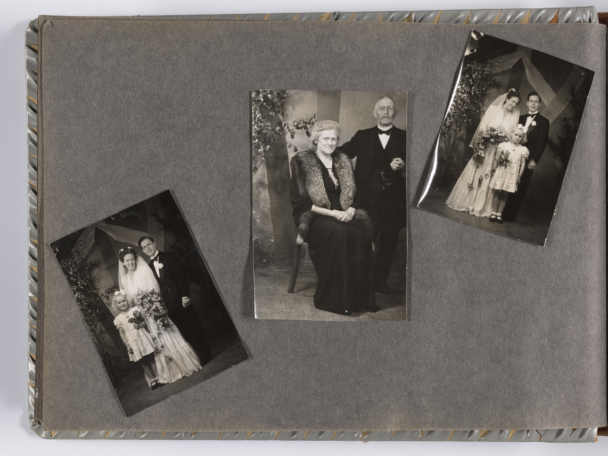 Albumet inneholder bryllupsbilder til Synnøve Brænsdhøi tatt 22.06.1946 og diverse familiebilder. 

Albumet inneholder bilder fra Hovind kirke og bryllupsreise til Danmark: bl.a. Fårevejle kirke og dyrehage (Odense?). 