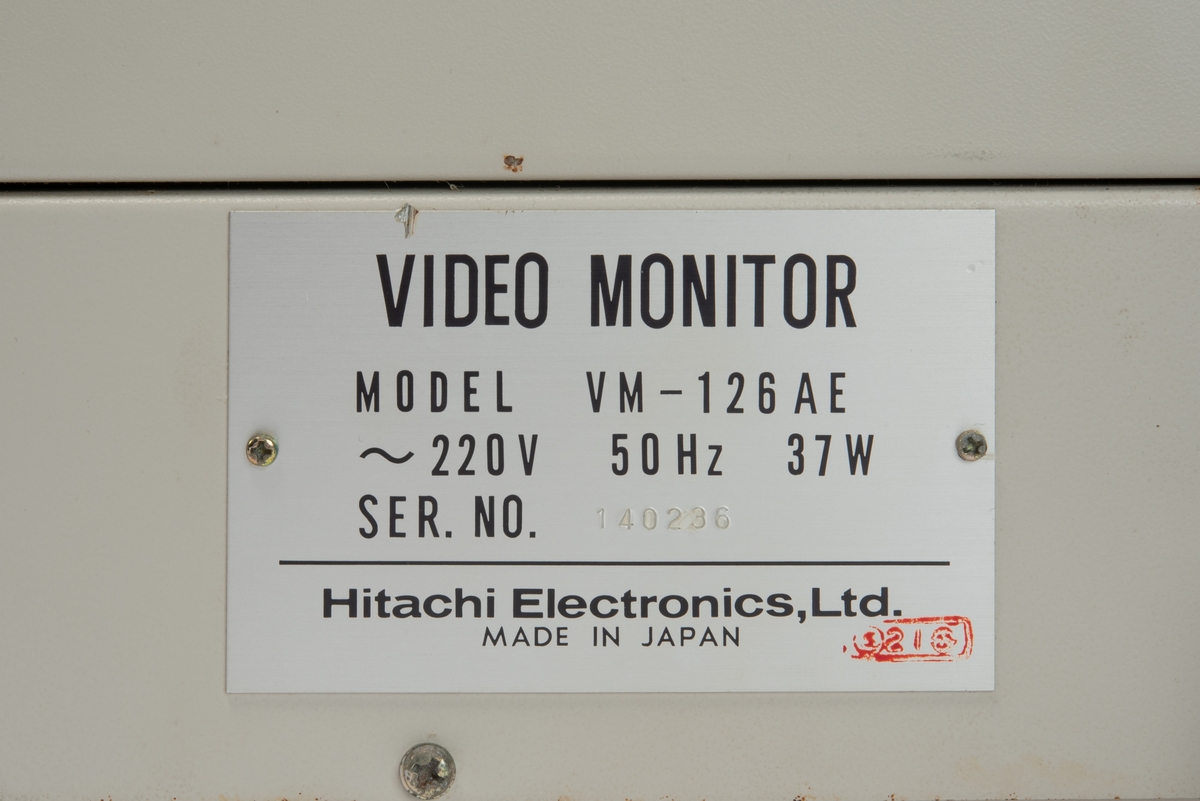 Videoskjerm som viste informasjon som ble overført fra undervannsfarkosten Snurre.