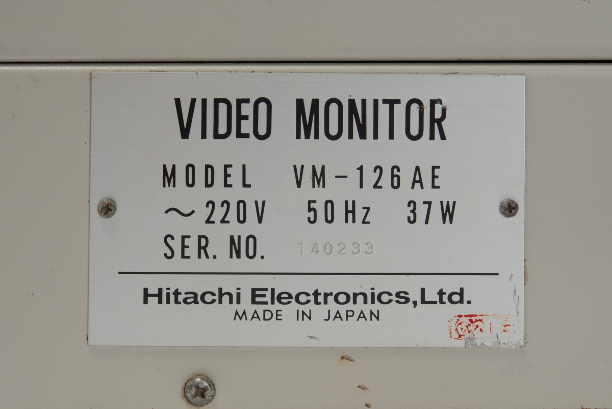 Videoskjerm som viste informasjon som ble overført fra undervannsfarkosten Snurre.