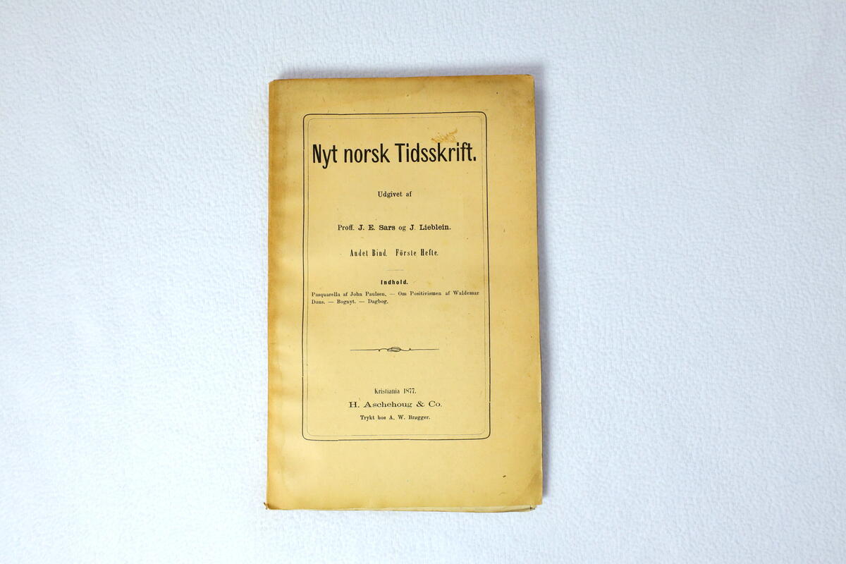Tidsskrift frå boksamlinga til Ivar Aasen