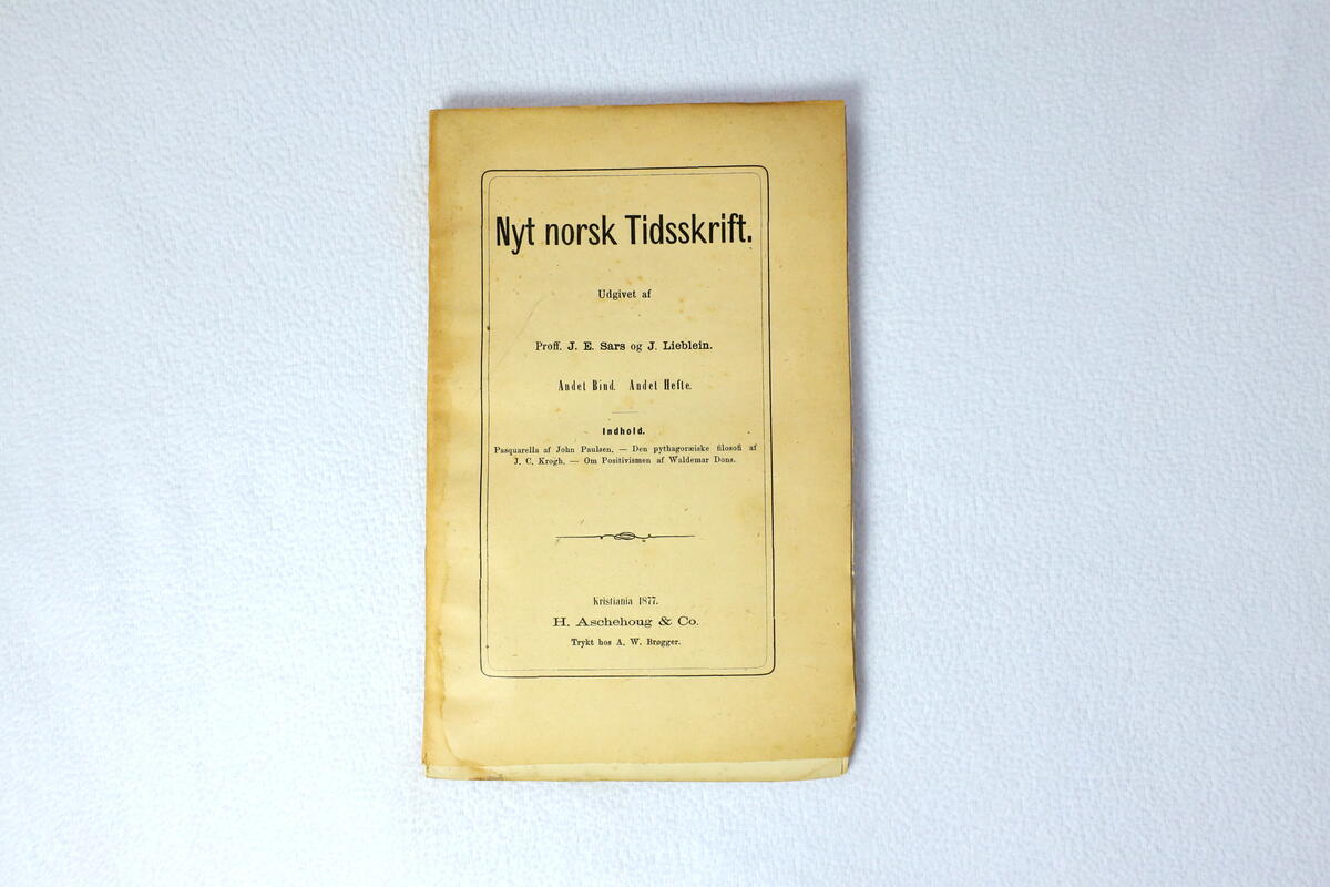 Tidsskrift frå boksamlinga til Ivar Aasen