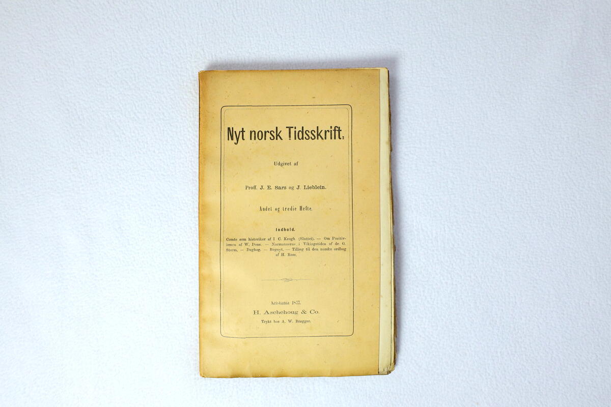 Tidsskrift frå boksamlinga til Ivar Aasen