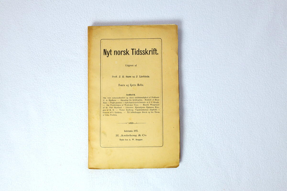 Tidsskrift frå boksamlinga til Ivar Aasen