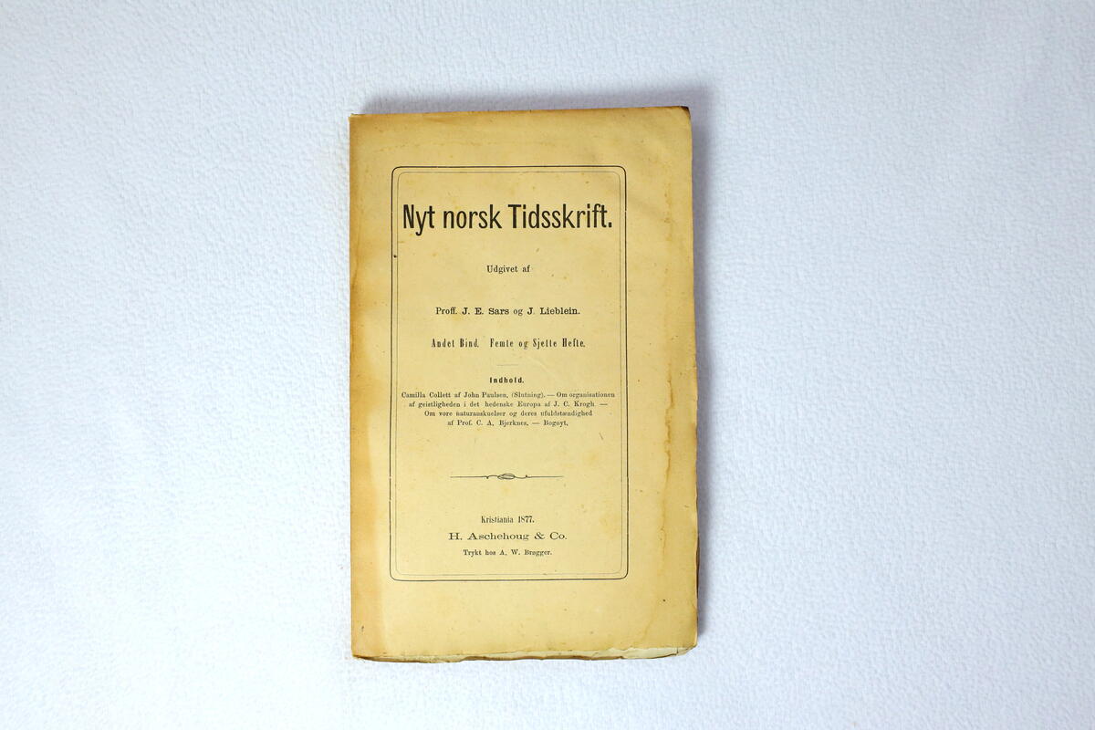 Tidsskrift frå boksamlinga til Ivar Aasen