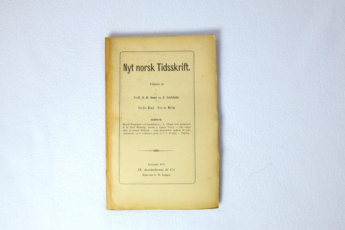 Tidsskrift frå boksamlinga til Ivar Aasen