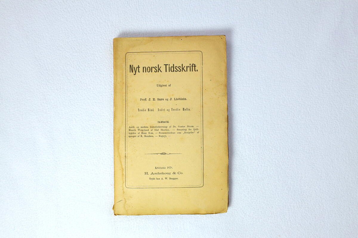 Tidsskrift frå boksamlinga til Ivar Aasen