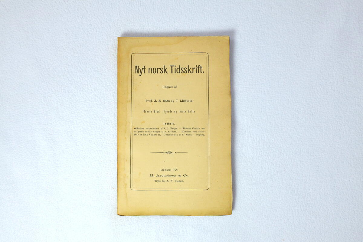 Tidsskrift frå boksamlinga til Ivar Aasen