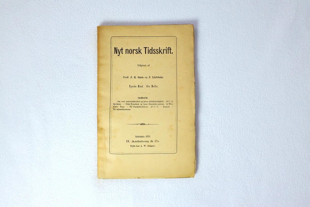 Tidsskrift frå boksamlinga til Ivar Aasen