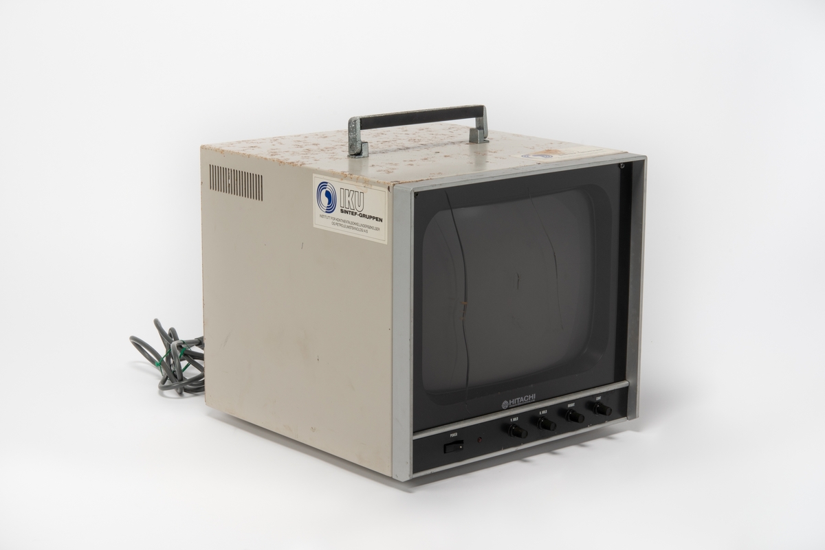 Videoskjerm som viste informasjon som ble overført fra undervannsfarkosten Snurre.