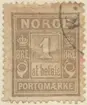 Frimärke ur Gösta Bodmans filatelistiska motivsamling, påbörjad 1950.
Frimärke från Norge, 1889. Motiv av Krona -Lösen Märke-